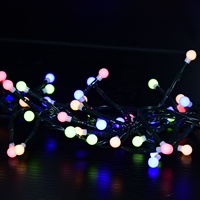 Guirlande lumineuse LED à boules miniatures 200L, blanc chaud, étanche IP65, pour Noël