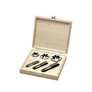 Kit de filetage pour robinet et filières, outil en acier, pour filetage 1/4 ", 3/8", 1/2 ", <span class=keywords><strong>6</strong></span> pièces, livraison gratuite - Product Image 1