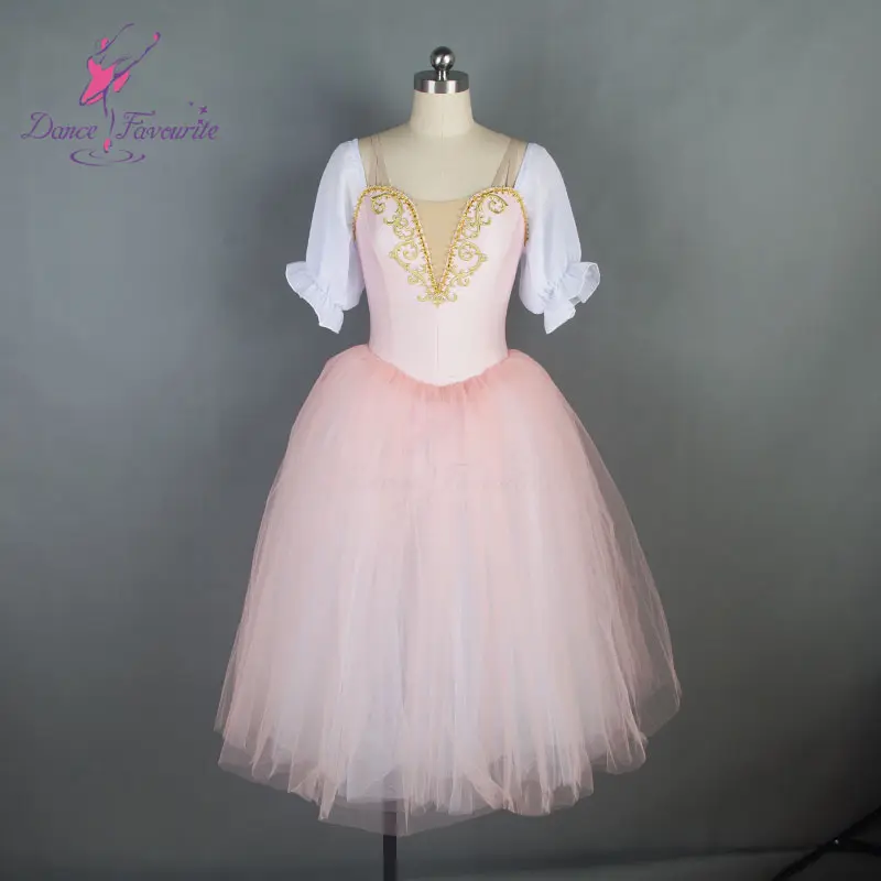 Pink long ballet dance costume romantic style ballet tutu for girls and women performance costume 18703-3