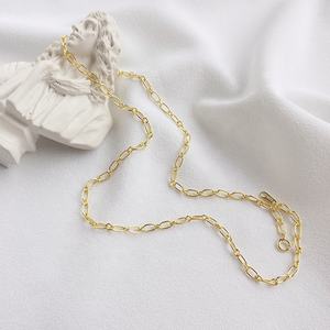 A075A السائبة الجملة 18K الذهب سلسلة المختنق 925 فضة سلسلة قلادة - Product Image 3