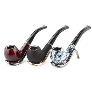 Yiwu Futeng Hot Selling Resin Wooden Cheap Smoking Pipes Cigarette Tobacco Pipe Smoke Wholesale