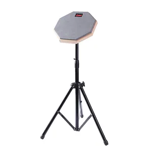 Wholesale percussion accessories 8 inch silent drum parctice pad with stand