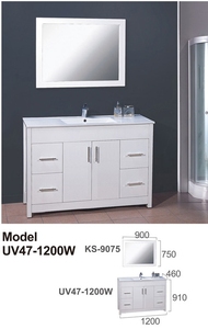 Hotel Australia Customized Washing Basin PVC Floor Bathroom <strong>Vanity</strong> <strong>Unit</strong> <strong>Wood</strong> Mirrored Hanging Sink Bathroom Cabinet Set - Product Image 4
