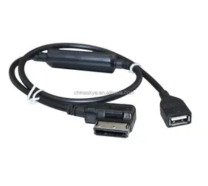 Usb hembra para Cable de Audio para Benz Mmi C Cls E Glk Ml G Serie S para Ipod Iphone carga y música