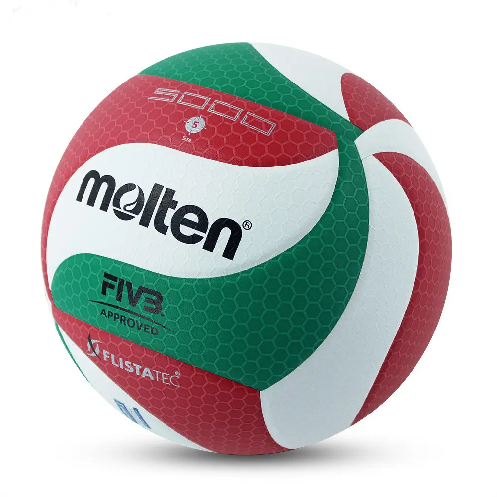Indoor Custom ized Farbe und Logo Beach Volleyball offizielle Größe Gewicht Geschmolzener 5000 Volleyball ball