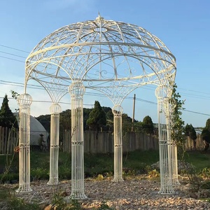 Gazebo <span class=keywords><strong>in</strong></span> Ferro Bianco Ornamentale per Decorazioni di Matrimoni <span class=keywords><strong>in</strong></span> <span class=keywords><strong>Giardino</strong></span>, Mandap, Eventi e Feste - Product Image 4