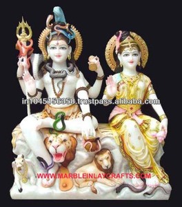 Shiv Parivar de mármol Makrana blanco - Product Image 1