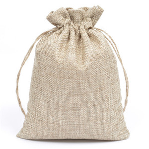Sacchetto in Iuta Ecologico Biodegradabile <span class=keywords><strong>di</strong></span> Colore Naturale con Cordoncino - Product Image 1