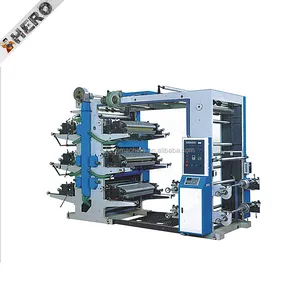 Hero Smalle Web Stack Type 8 6 Kleur Gebruikt Centrale Drum Flexo Printing Machine