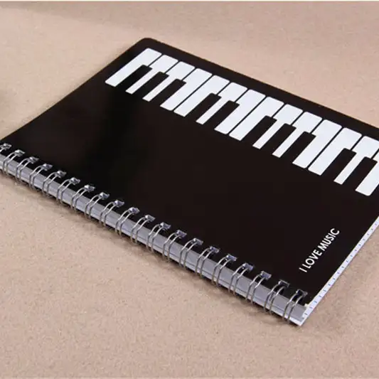 Cuaderno de Piano clásico de diseño moderno, teclado con espiral, cuaderno de bocetos de música, regalo escolar, papelería
