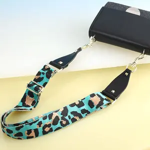 ZONESIN el çantası aksesuarları 5cm leopar deri biter omuz Crossbody sapanlar