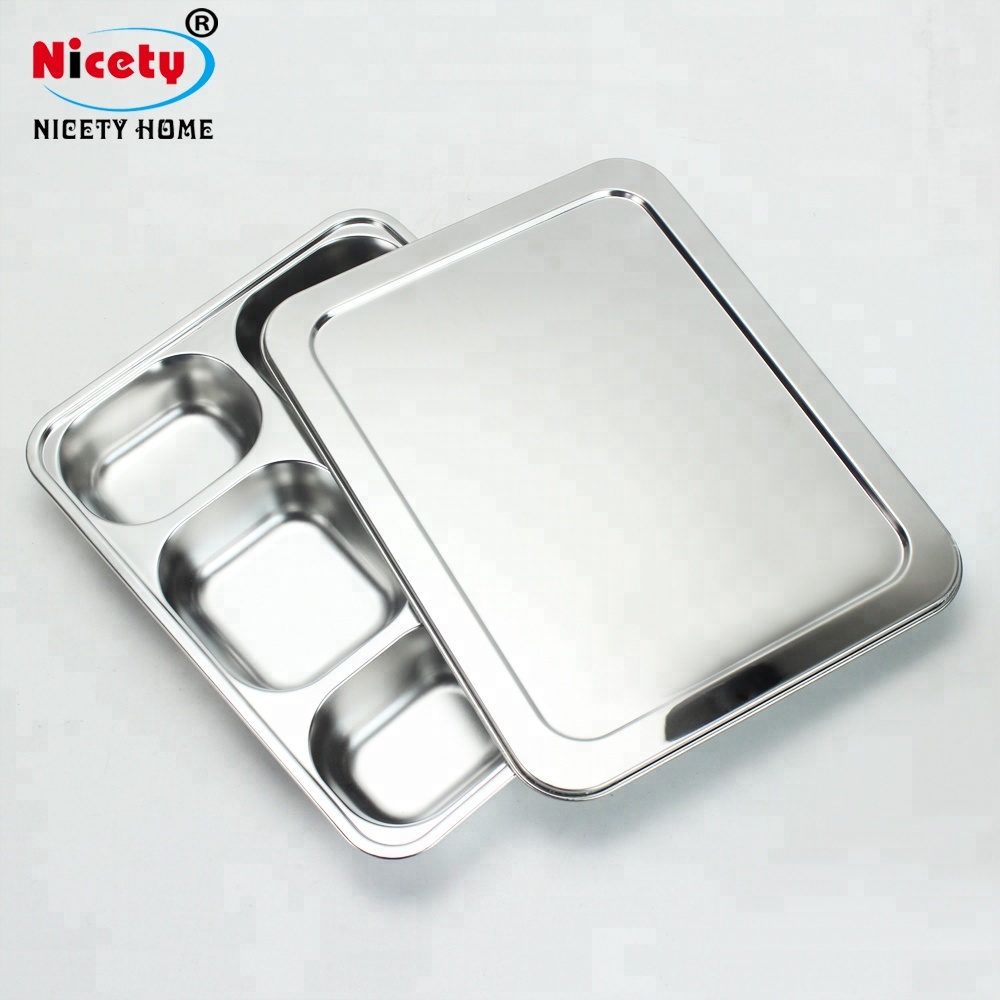 Lot De 5 Plateaux Compartimentés Vintage En Métal Pour Repas, Déjeuner, Dîner