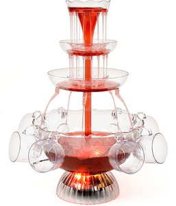 Vendita calda fontana di cioccolato elettrica 3 livelli Party Cocktail fontana di <span class=keywords><strong>vino</strong></span> con 5 tazze - Product Image 1