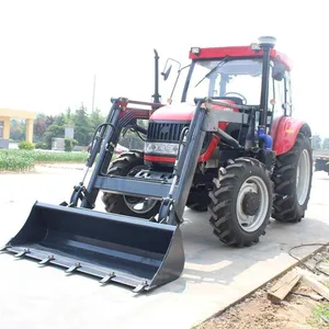 Hot Sale Pabrik Harga Langsung 100hp 120hp 160hp 180hp Traktor dengan Loader Depan