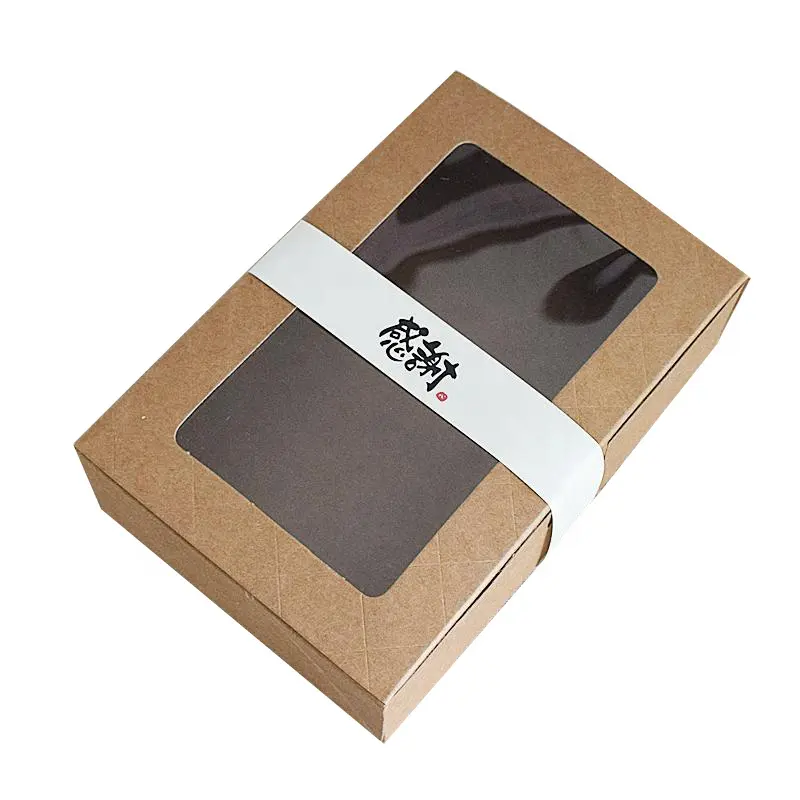 Caja de embalaje de esponja de limpieza Facial, 100% naturelle konjac, caja de embalaje de esponja de limpieza, Papel kraft marrón pequeño