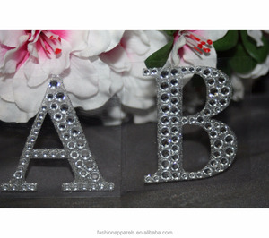 Thư Rhinestone Tự Dính Dán Cho Đám Cưới Thẻ Long Lanh Bảng Chữ Cái Chữ Cho Sticker - Product Image 1