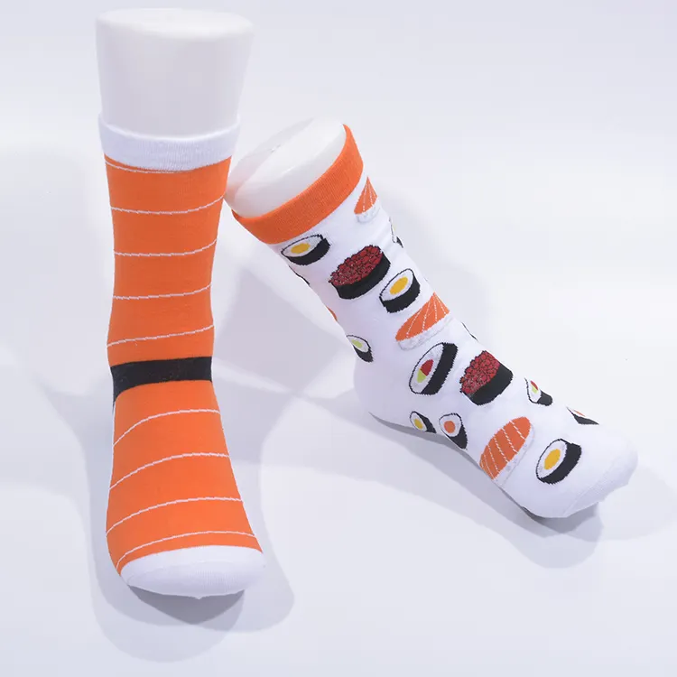 Suşi Çorap Pizza Çorap Unisex Hipster Yenilik Mürettebat Taranmış 100% Pamuklu Gıda Çorap