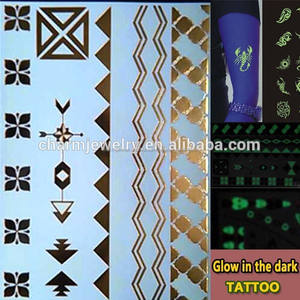 Oem-großhandel glow in the dark tattoo mode Marken tätowierung aufkleber für erwachsene glis008 - Product Image 1