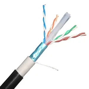 Cable de red Cat6 para exteriores, Cable de doble chaqueta Utp/Ftp cat 6