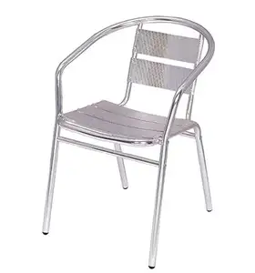 팔걸이를 가진 의자를 식사하는 알루미늄 옥외 다방 판매에 고품질 옥외 알루미늄 의자