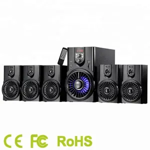 5.1 kanal multimedya Subwoofer hoparlör ses sistemi için USB/SD/FM/MIC/LED fonksiyonu