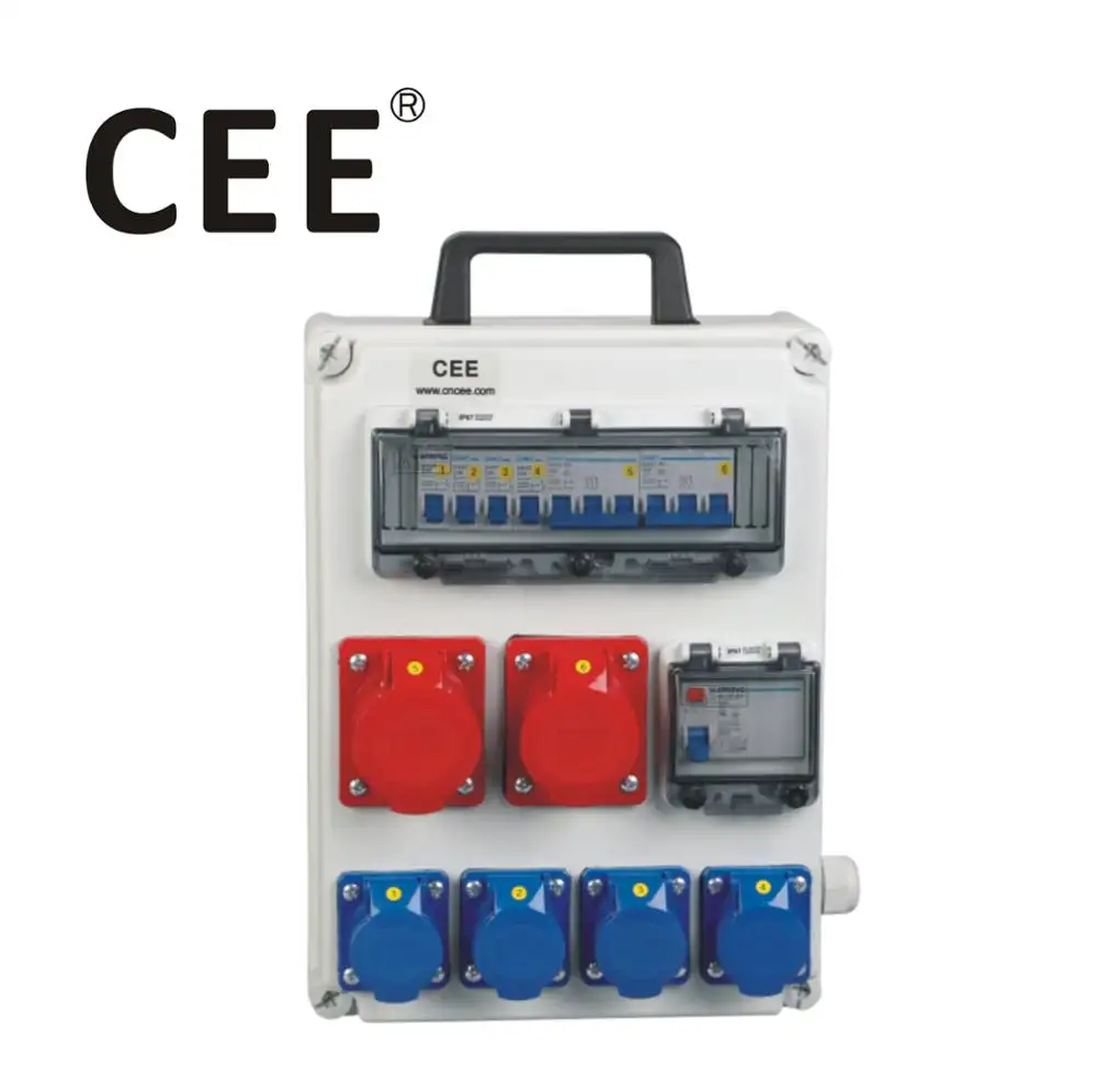 CEE-24 OEM Industrial multi plug sockets combined box, power distribution box,