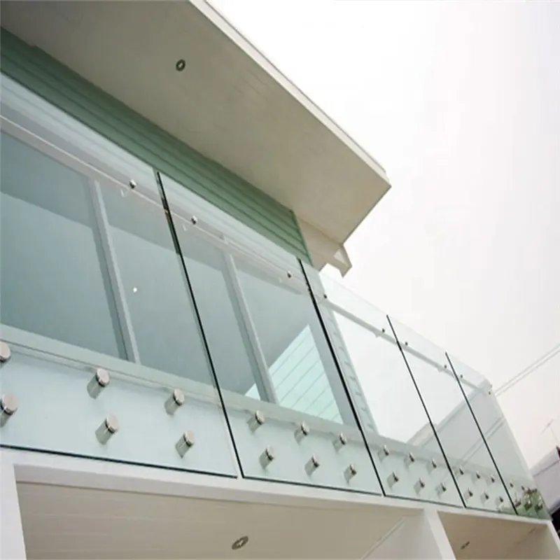 Rahmenlose Balkon Glas Balustrade Edelstahl Geländer Baluster Systeme