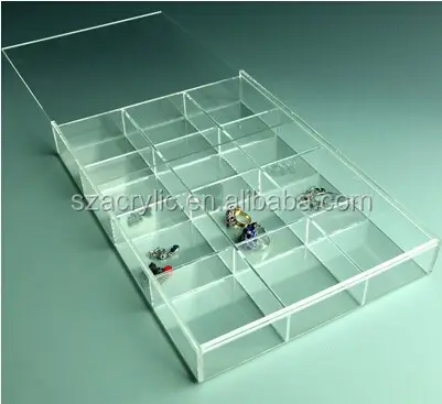 wholesale acrylic jewelry display box with lid