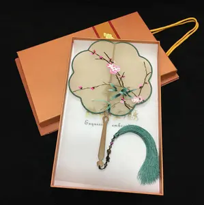 Aangepaste Hoge Kwaliteit Lady Silk Hand Fans Chinese Stijl Handgemaakte Su Borduurwerk Bamboe handheld Fans