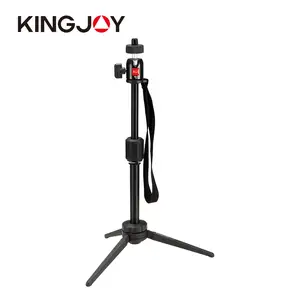 Kingjoy Alta Qualidade Compacta Telescópica Webcam Tripé para telefone celular Câmera digital Table top Tripé Telefone Inteligente Mini Tripé