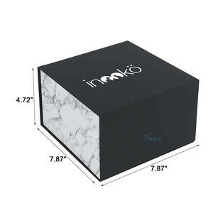 Nero foil stampa cappello personalizzato scatole con logo - Product Image 2
