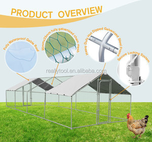 3x8m nuova gabbia per polli Extra Large gabbia per conigli in metallo per porcellini d'india gabbia per esterni - Product Image 2