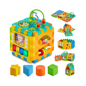 <span class=keywords><strong>Cube</strong></span> <span class=keywords><strong>d</strong></span>'activités pour bébé <span class=keywords><strong>6</strong></span> en 1, <span class=keywords><strong>cube</strong></span> <span class=keywords><strong>d</strong></span>'activités multi-assemblage pour bébés de 10 <span class=keywords><strong>mois</strong></span> et plus, sans BPA, <span class=keywords><strong>cube</strong></span> de jeu pour nourrissons et tout-petits - Product Image 1
