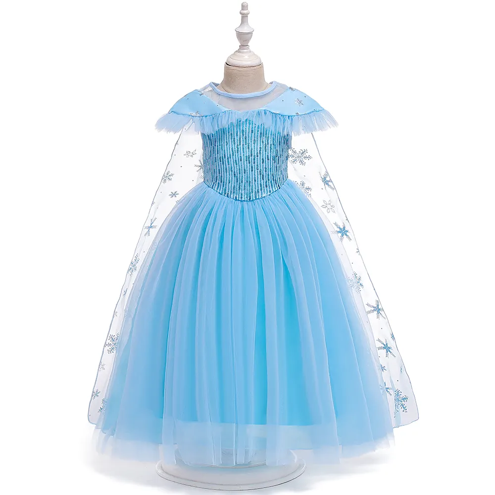 Bordado design Crianças Ball Gown Fantasia Princesa Aniversário Festa Frock Halloween traje cosplay BX1635