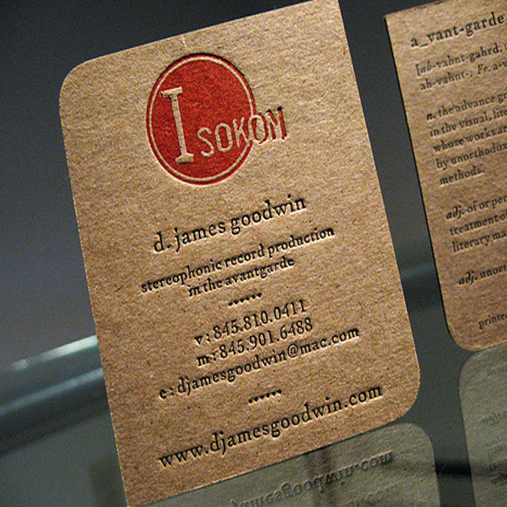 Top quality kraft business card custom design manufacture