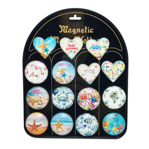 Bonito tablero blanco de estrellas de mar imán para nevera Imanes para refrigerador de vidrio - Product Image 4