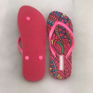 Nuovo disegno a buon mercato prezzo di vendita promozione stampa floreale rosso pe sottopiede pvc cinghie <span class=keywords><strong>infradito</strong></span> per le ragazze - Product Image 3