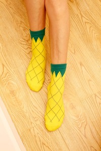 Moda primavera y otoño invierno de las mujeres espesar algodón <span class=keywords><strong>dibujos</strong></span> <span class=keywords><strong>calcetines</strong></span> de frutas - Product Image 4