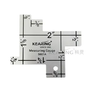 Kearing ยี่ห้อนิ้วขนาด scale โลหะเย็บออกแบบวัด gauge สำหรับ Patchwork Quilting # 5601A