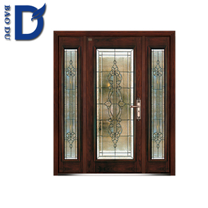 BOWDEU portes <span class=keywords><strong>en</strong></span> <span class=keywords><strong>fer</strong></span> <span class=keywords><strong>forgé</strong></span> portes de sécurité <span class=keywords><strong>en</strong></span> acier portes de cour extérieur blindé utilisé pour les maisons portes de villa patio - Product Image 4