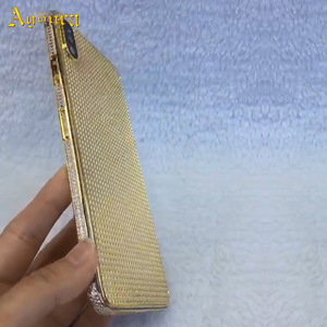 Carcasa de platino con incrustaciones de diamante completo chapado en oro de 24K para carcasas de teléfonos móviles premium <span class=keywords><strong>iPhone</strong></span> <span class=keywords><strong>XS</strong></span> - Product Image 4