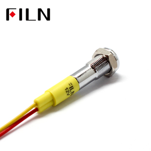 FILN Đèn Chỉ Thị Đèn Tín Hiệu Phẳng Màu Đỏ Vàng Với Cáp 20Cm LED Kim Loại Hàng Mới Về 6Mm Mini 12V 50 60 IP65 Màu Trắng Mát 1000 - Product Image 3