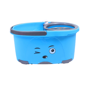 Hot Bán Dễ Dàng Làm Sạch Lau Và Xô Với Bánh Xe Phía Dưới 360 Ma Thuật Mop Kim Loại Giỏ Bốn Bên Vắt Loại Microfibre Vải - Product Image 1