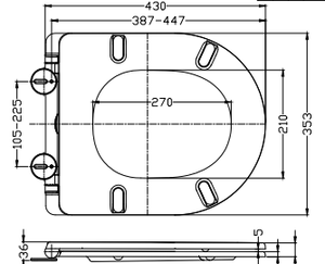 D Bentuk Inggris Pakaian Sanitasi Duroplast Lembut Tutup <span class=keywords><strong>Toilet</strong></span> Duduk Desain Ramping - Product Image 6