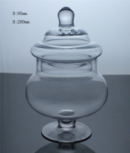 Worthbuy — pot à bonbons <span class=keywords><strong>en</strong></span> verre transparent, bougeoir <span class=keywords><strong>en</strong></span> verre avec couvercle - Product Image 1