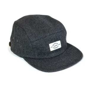 Kleine Bestellung benutzer definierte 5 Panel Cap Wolle mit Ihrem eigenen Logo