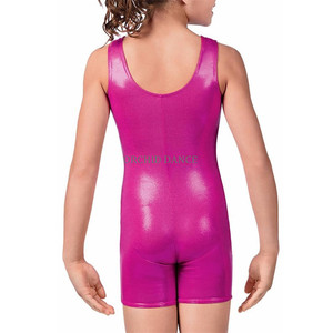 Hot Bán Spandex Sáng Bóng Trẻ Em Thể Dục Dụng Cụ Mặc Lùn Trẻ Em Unitard - Product Image 4