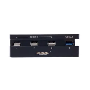 블랙 DOBE 4 포트 USB 허브 USB2.0 3.1 PS4 슬림 게임 콘솔