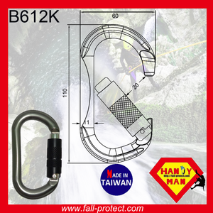 O Type Twist Lock Rescue Rock Climbing 23KN Aluminum Carabiner - Product Image 2