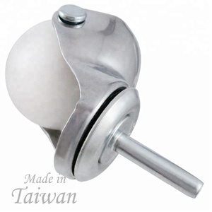 CCE M6 Haste do Rodízio de Móveis <span class=keywords><strong>Caster</strong></span> 40mm Bola de Plástico Branco